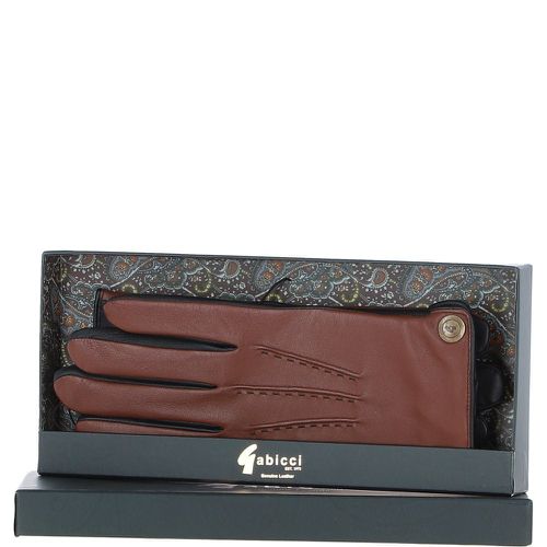 Soft Lambskin Real Leather Fleece Lining Gloves: GB-535 Tan/black L/XL - Ashwood Handbags - Modalova