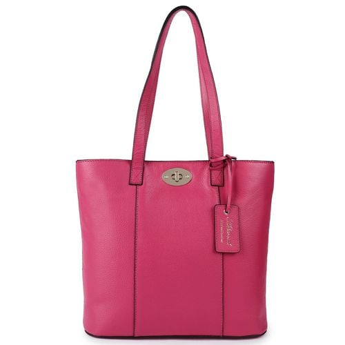 Apos;Elegante Firenze&apos; Real Leather Tote Bag: 63754 Raspberry Sorbet NA - Ashwood Handbags - Modalova