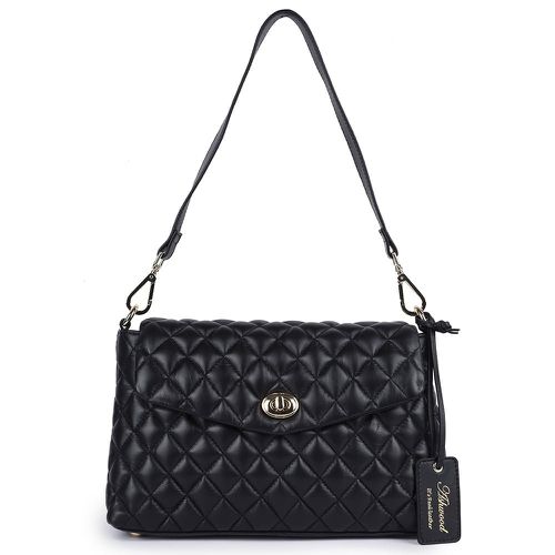 Tramonto Toscana' Real Leather Flapover Quilted Bag: 63858 Black NA - Ashwood Handbags - Modalova