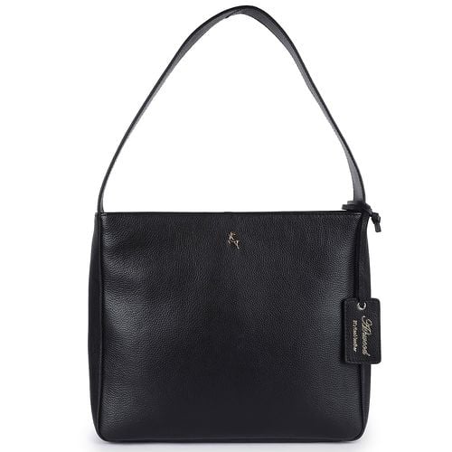 Apos;Capolavoro Veneziano&apos; Real Leather Hobo Shoulder Bag: 64202 Black NA - Ashwood Handbags - Modalova