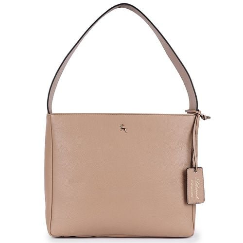 Apos;Capolavoro Veneziano&apos; Real Leather Hobo Shoulder Bag: 64202 Parafin NA - Ashwood Handbags - Modalova