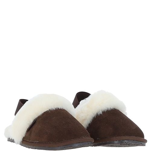 Apos;Aussie&apos; Real Sheepskin Wool Mule Slippers: Elena Brown 3/4 - Ashwood Handbags - Modalova