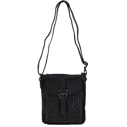 Vintage Woven Leather Crossbody Bag: D-76 Black NA - Ashwood Handbags - Modalova
