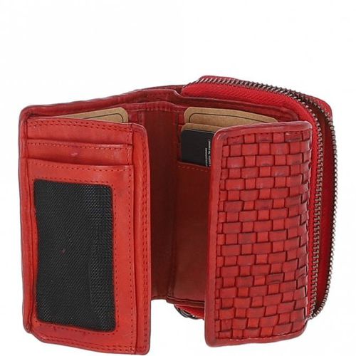 Vintage Woven Leather 7 Card Purse: D-82 Red NA - Ashwood Handbags - Modalova