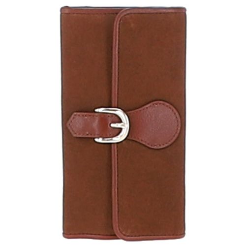Ten Card Suede & Leather Purse Green: S-21 Tan NA - Ashwood Handbags - Modalova