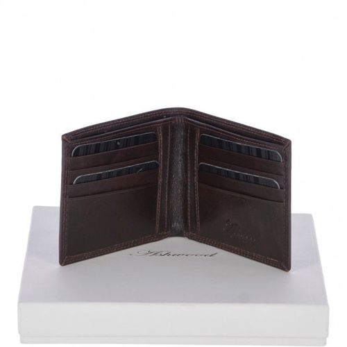 Men's Vegetable Tanned Leather Classic 8 Card Billfold Wallet 1211-VT Brown NA - Ashwood Handbags - Modalova