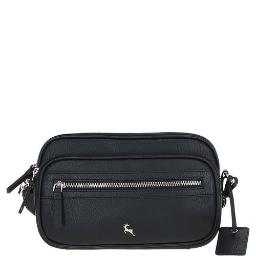 Apos;Sogno di Cuoio&apos; Compact Twin Zip Crossbody Bag: X-35 Black NA - Ashwood Handbags - Modalova