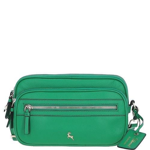 Sogno di Cuoio' Compact Twin Zip Crossbody Bag: X-35 Green NA - Ashwood Handbags - Modalova