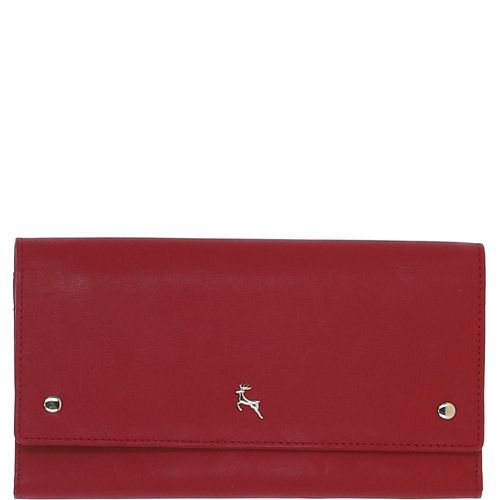 Elena' Saffiano Ladies Leather Large Wallet: Travel Wallet Red NA - Ashwood Handbags - Modalova