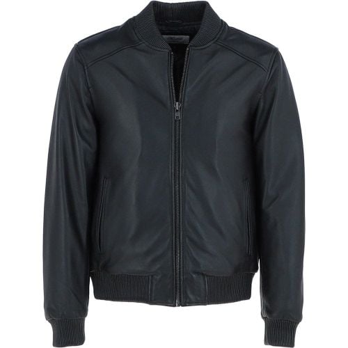 Apos;Diego&apos; Mens Leather Bomber Jacket: 2436 Black Size XL - Ashwood Handbags - Modalova