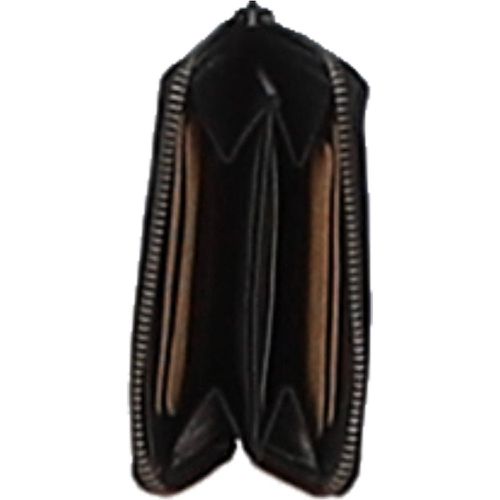 Vintage Woven Leather Zip Around 6 Card Coin Purse: D-80 Black NA - Ashwood Handbags - Modalova