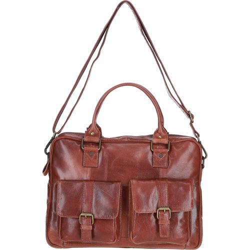 Executive Leather Laptop Bag with Buckle Pockets: TL-008 Bridge NA - Ashwood Handbags - Modalova