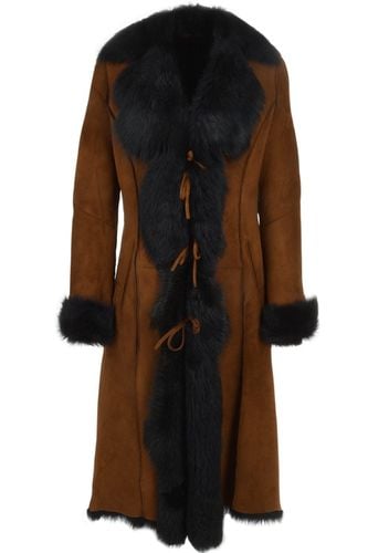 Long Length Toscana Suede Leather Coat : KB 270 Brown 10 - Ashwood Handbags - Modalova