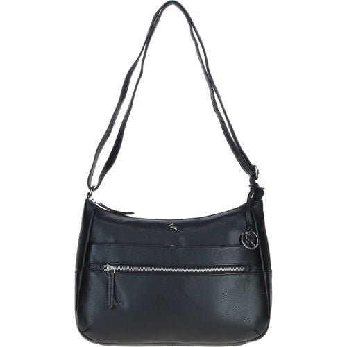 Leather Shoulder Bag with Zip & Magnetic Pocket: Meath Black NA - Ashwood Handbags - Modalova