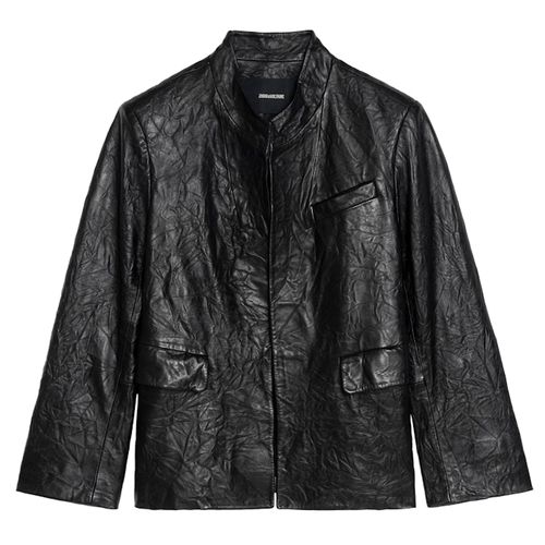 Blazer Veryn Cuir Froissé Black - Taille 34 - Zadig & Voltaire - Modalova