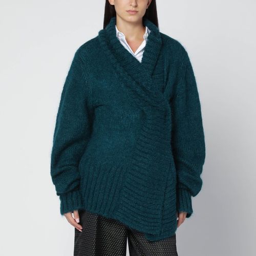 Maglione oversize verde petrolio in misto mohair - Dries Van Noten - Modalova