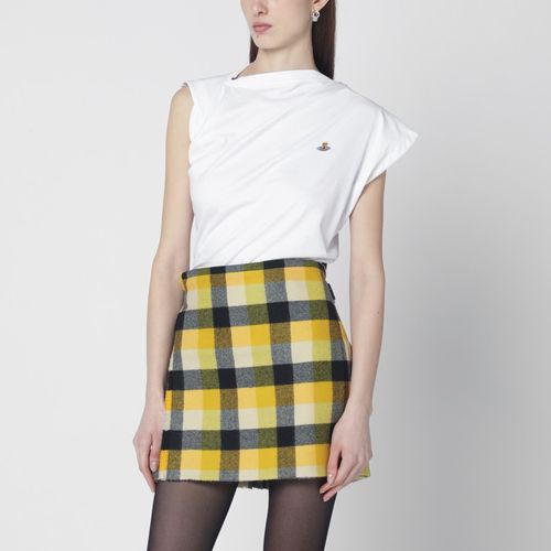 T-shirt asimmetrica bianca con logo Orb - Vivienne Westwood - Modalova