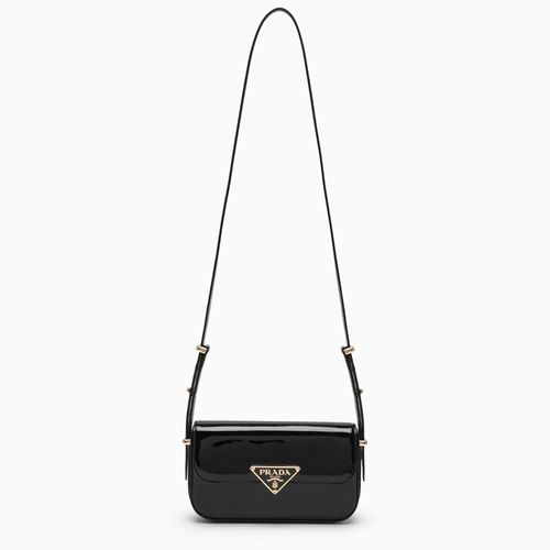 Black patent leather shoulder bag - Prada - Modalova