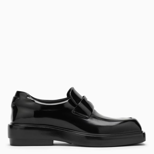 Black brushed leather loafers - Prada - Modalova