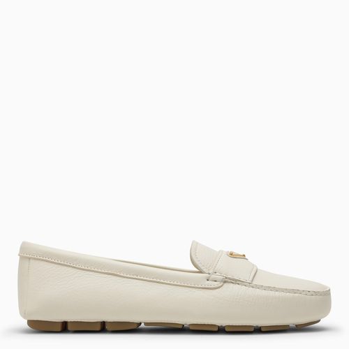 Ivory leather loafer - Prada - Modalova