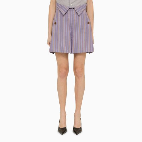 Short W CJ a righe lilla in cotone - Vivienne Westwood - Modalova