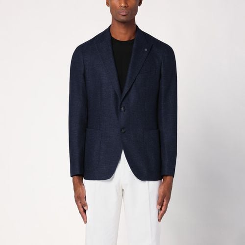 Single-breasted jacket in wool and silk blend - Tagliatore - Modalova