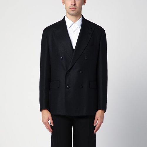 Wool and cashmere double-breasted jacket - Tagliatore - Modalova