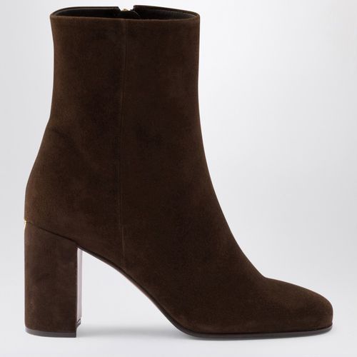 Dark brown suede boot - Prada - Modalova