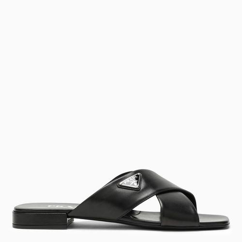 Black sandal with crossover - Prada - Modalova