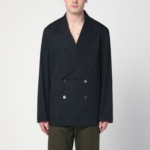 Double-breasted black cotton jacket - Dries Van Noten - Modalova