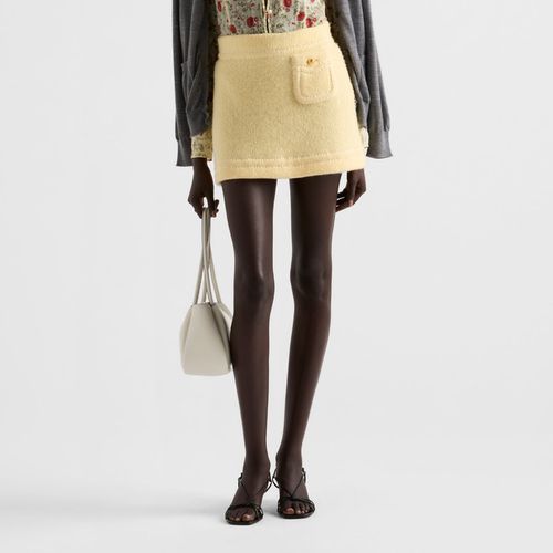 Pink cashmere miniskirt - Prada - Modalova