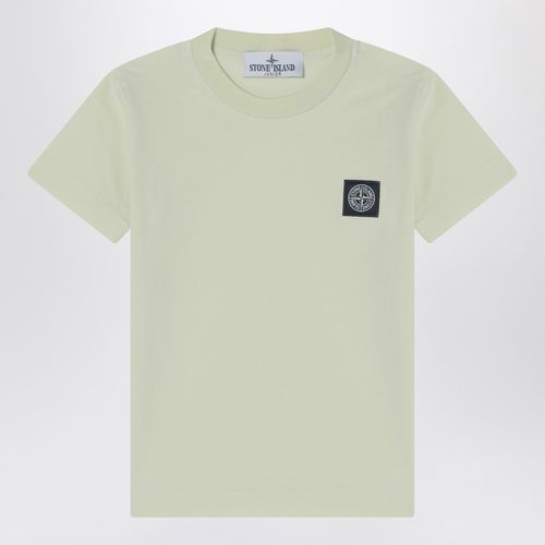 T-shirt verde chiaro con patch logo - Stone Island - Modalova