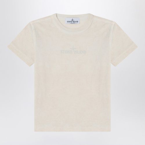T-Shirt Farbe Sand mit Logo-Druck - Stone Island - Modalova