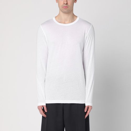 T-shirt a manica lunga bianca in jersey - Dries Van Noten - Modalova