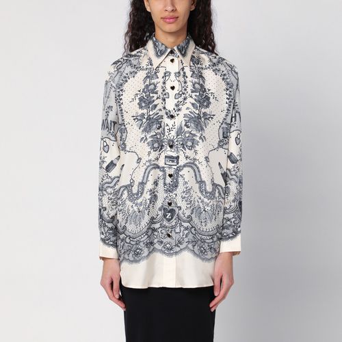 Crush ivory printed silk shirt - Zimmermann - Modalova