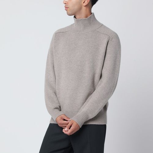 Maglione dolcevita greige in cashmere - Soft Goat - Modalova