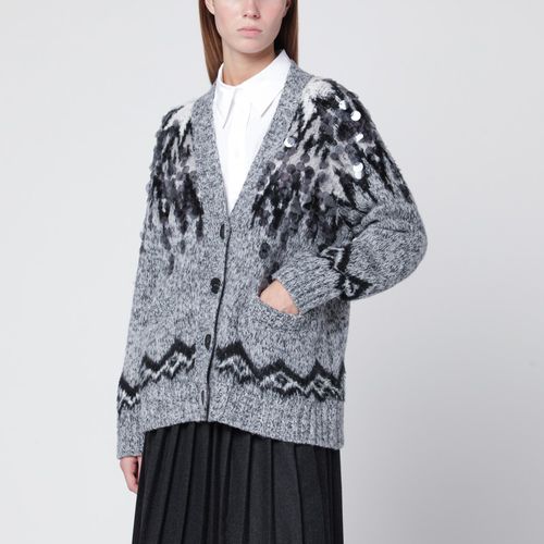 Cardigan in misto lana con paillettes - Roberto Collina - Modalova