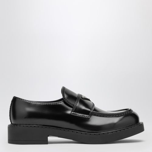 Chocolate loafer in brushed leather - Prada - Modalova