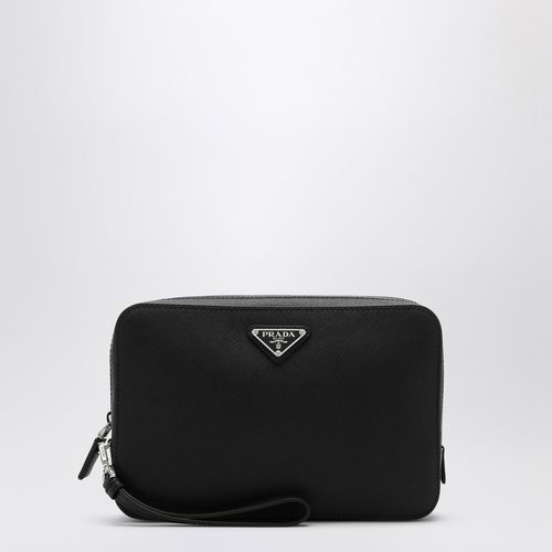 Black Saffiano leather pouch - Prada - Modalova