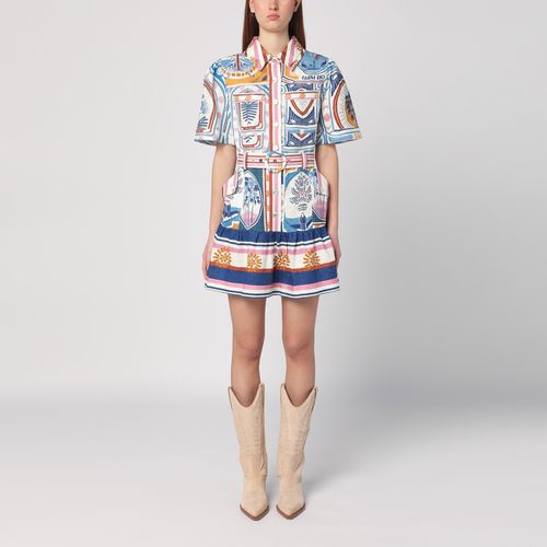 Mini linen dress with belt - FARM Rio - Modalova