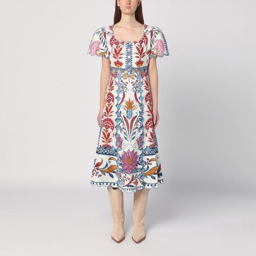 Midi linen dress with multi-coloured print - FARM Rio - Modalova