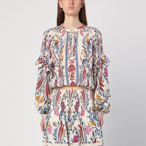 Multicolour printed cropped blouse - FARM Rio - Modalova