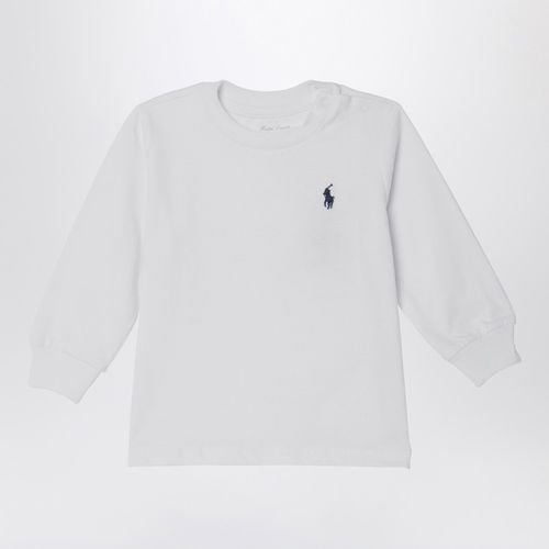 Maglia bianca in cotone con logo - Polo Ralph Lauren - Modalova