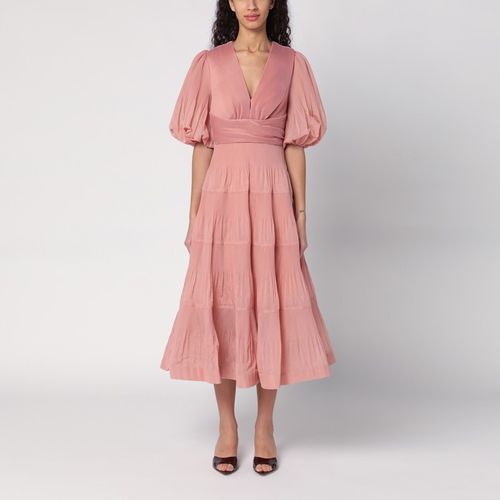 Pink pleated midi dress - Zimmermann - Modalova