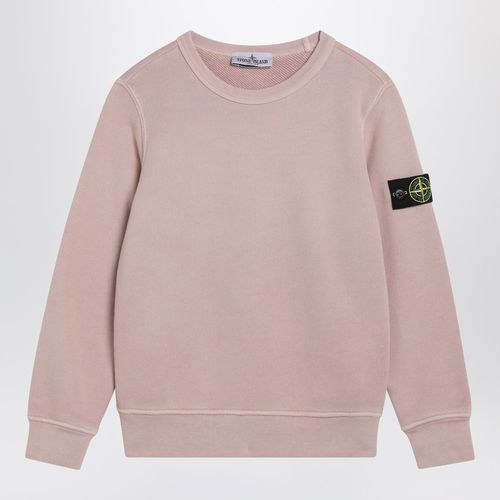 Felpa girocollo rosa in cotone - Stone Island - Modalova