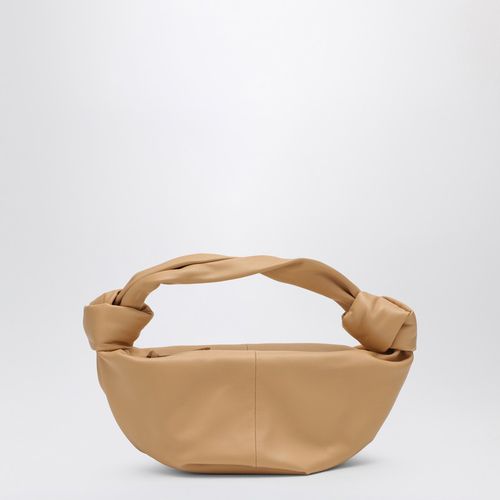 Almond-coloured leather mini hobo bag - Bottega Veneta - Modalova