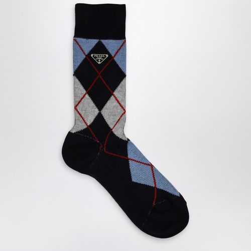 Blaue Socken mit Argyle-Motiv - Prada - Modalova