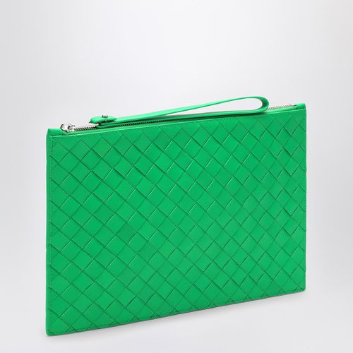 Pouch Parakeet green in Intrecciato - Bottega Veneta - Modalova