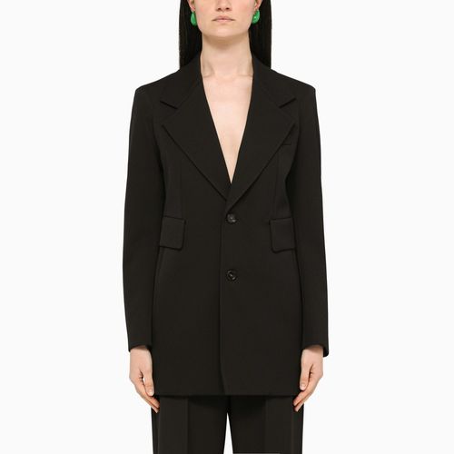 Blazer monopetto nero in lana - Bottega Veneta - Modalova