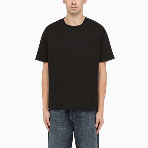 T-shirt girocollo in cotone scuro - Bottega Veneta - Modalova